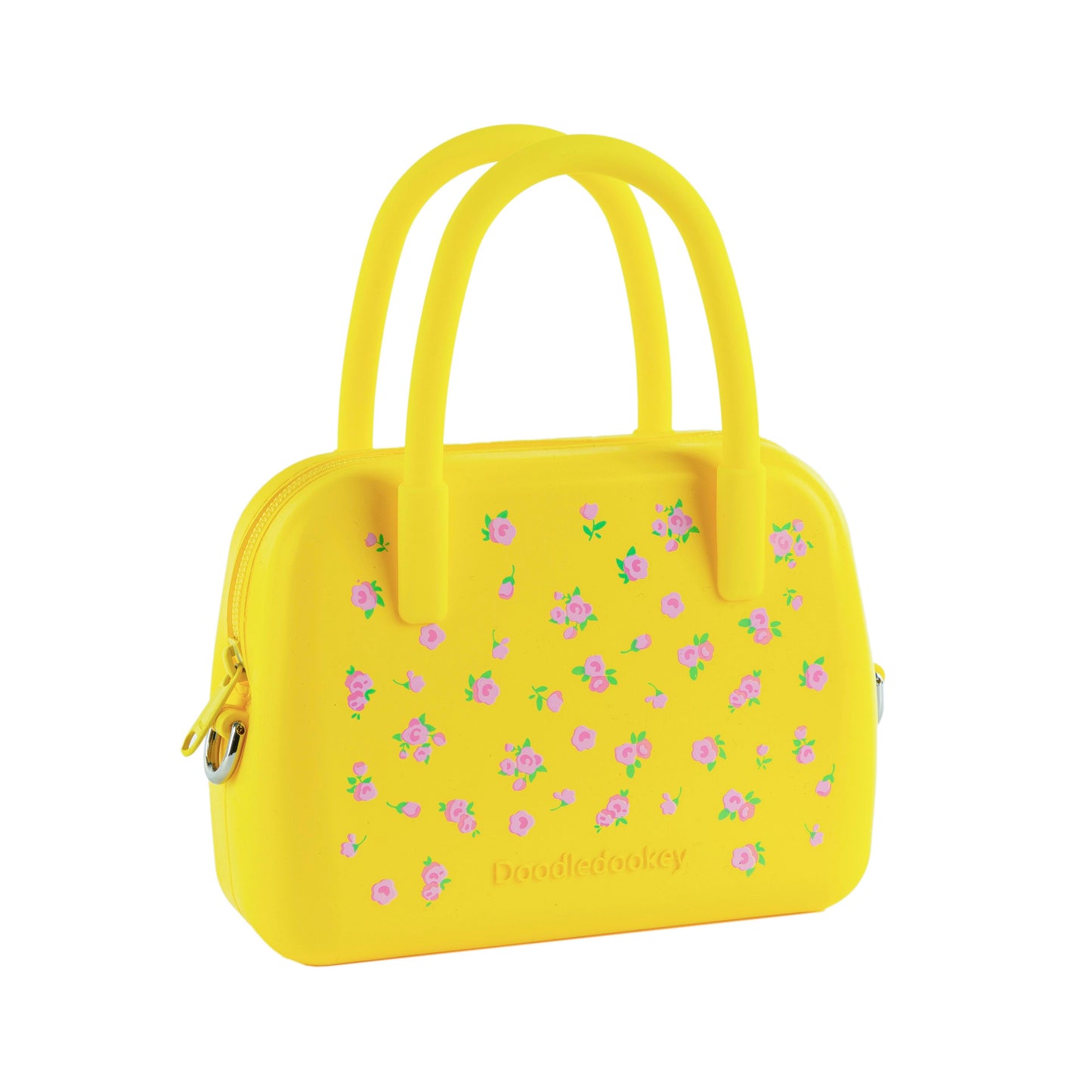 Silicone Floral Bag Baby Pink