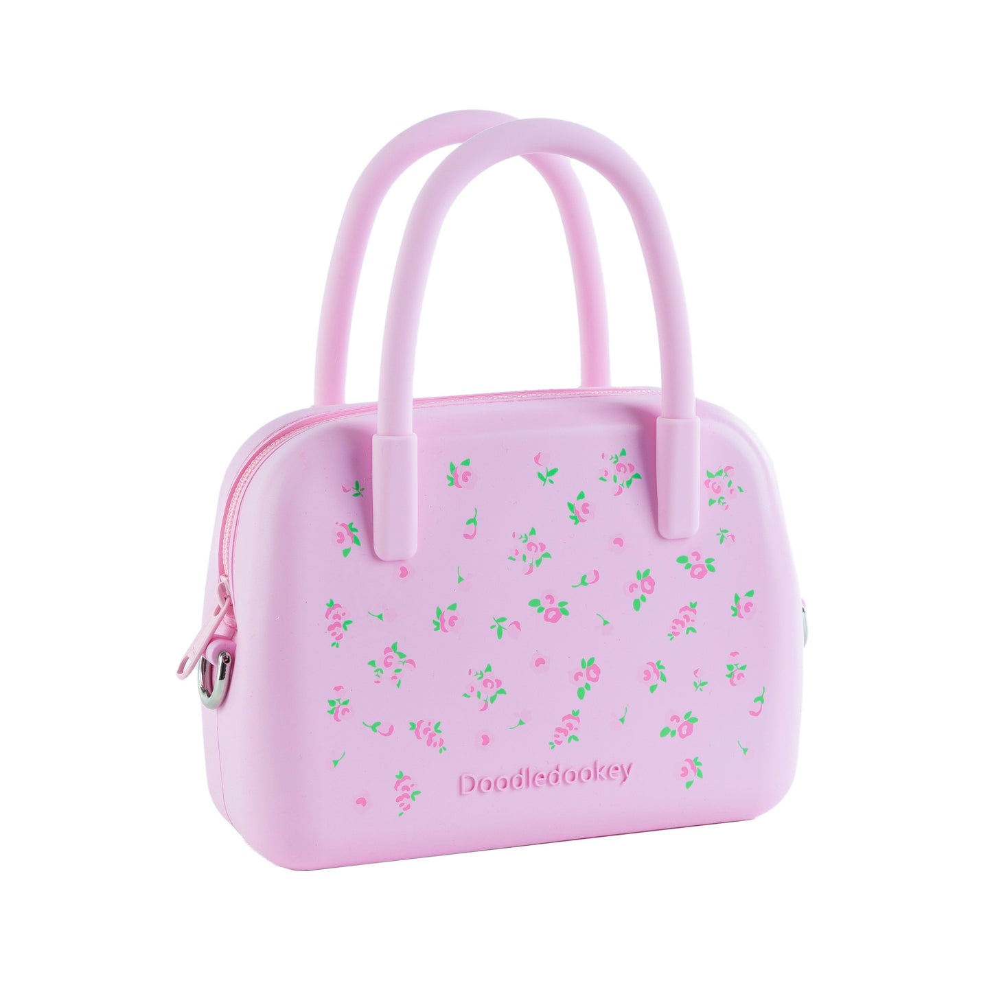 Silicone Floral Bag Baby Pink