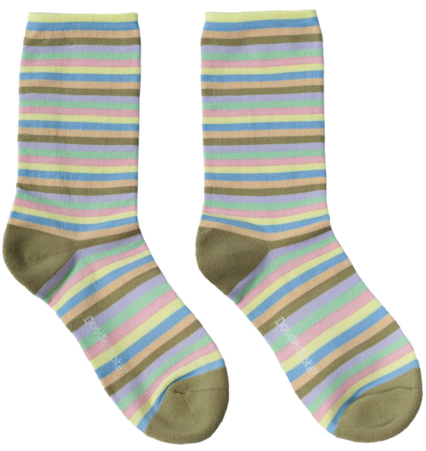 Egyptian Cotton Polka Dot Crew Socks Yellow