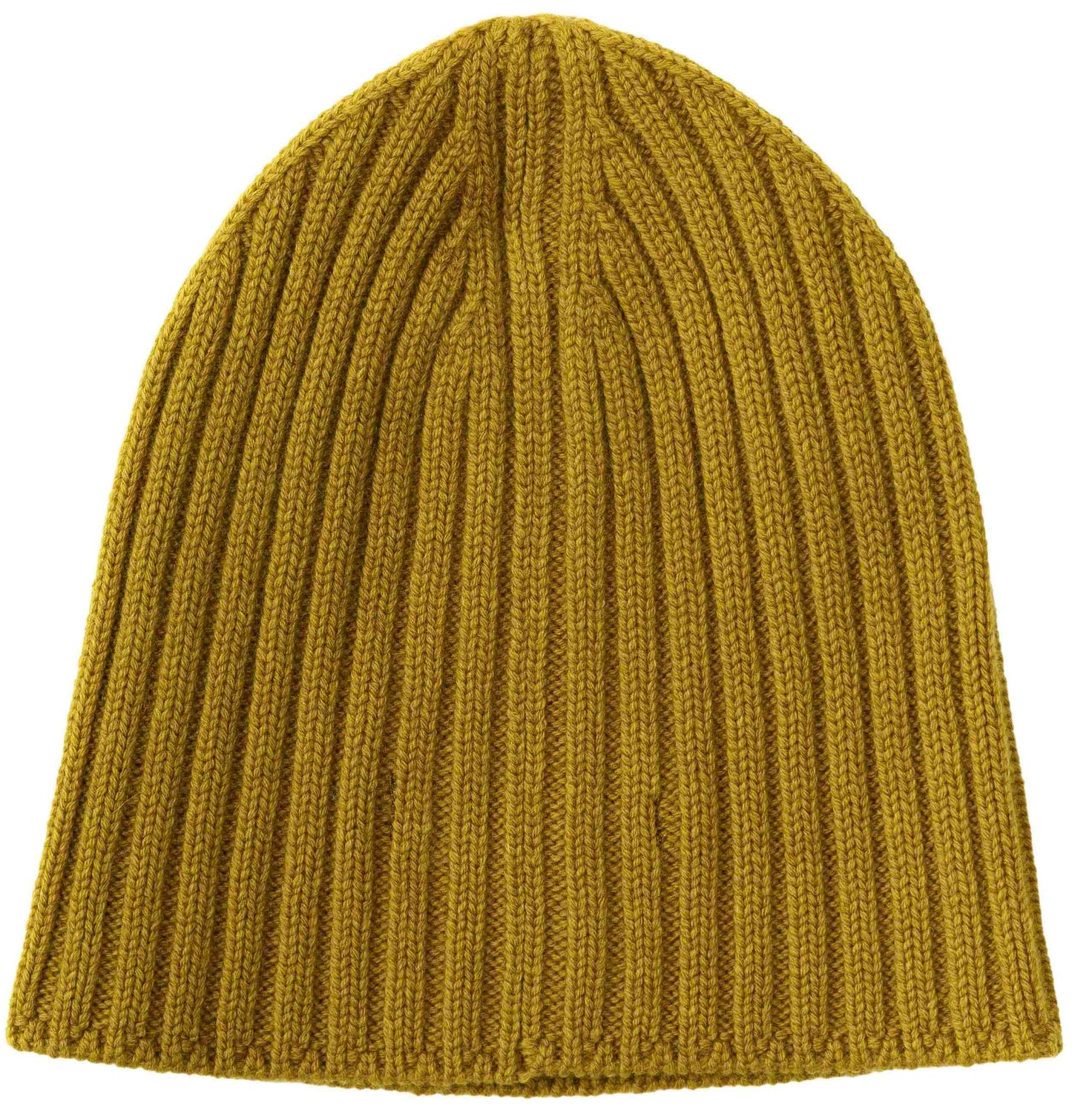 Wool Ribbed Beanie Hat Ginger