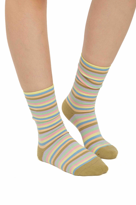 Egyptian Cotton Thin Stripes Crew Socks