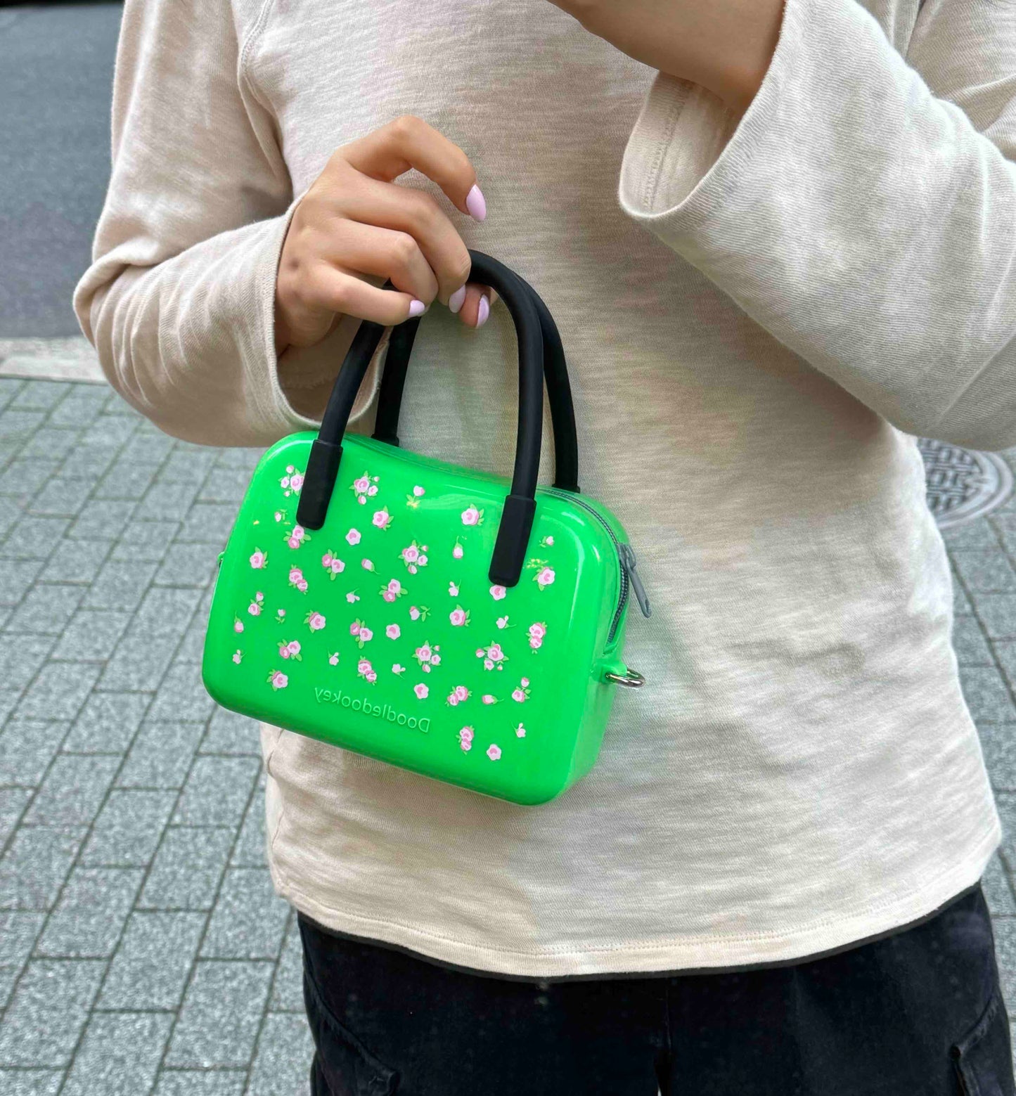 Silicone Floral Bag Green